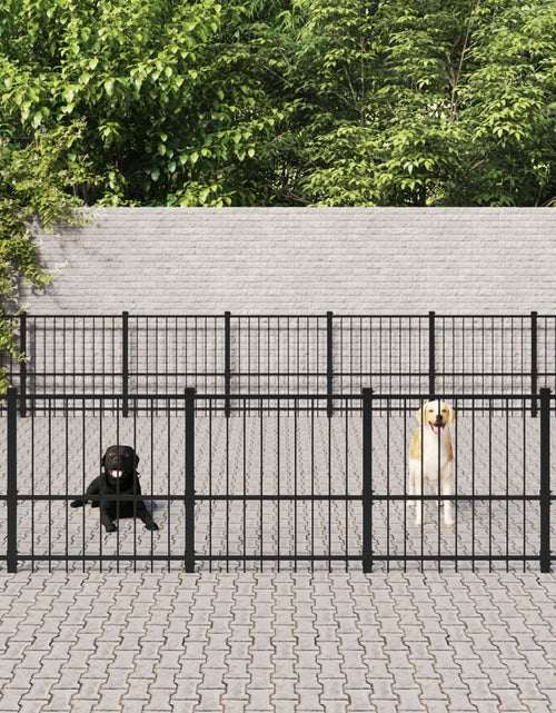 Загрузите изображение в средство просмотра галереи, Padoc pentru câini de exterior, 59,28 m², oțel - Lando
