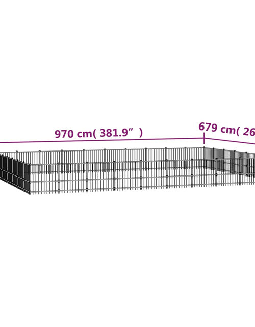 Încărcați imaginea în vizualizatorul Galerie, Padoc pentru câini de exterior, 65,86 m², oțel - Lando
