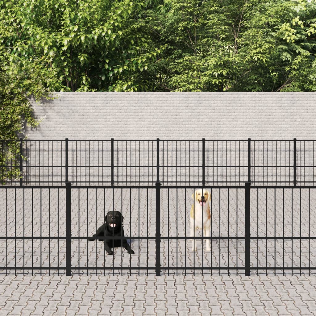 Padoc pentru câini de exterior, 60,22 m², oțel - Lando