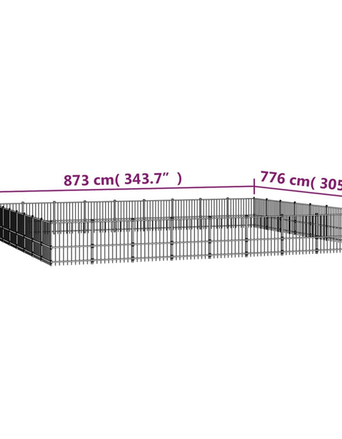 Загрузите изображение в средство просмотра галереи, Padoc pentru câini de exterior, 67,74 m², oțel - Lando
