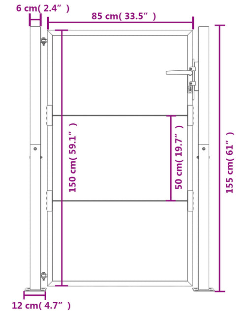 Încărcați imaginea în vizualizatorul Galerie, Poartă pentru grădină, 105x155 cm, oțel corten Lando - Lando
