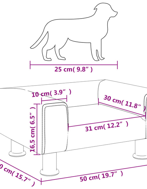 Загрузите изображение в средство просмотра галереи, Pat de câini, maro, 50x40x26,5 cm, catifea Lando - Lando
