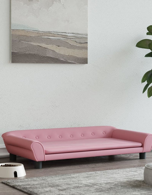 Загрузите изображение в средство просмотра галереи, Pat de câini, roz, 100x50x21 cm, catifea - Lando
