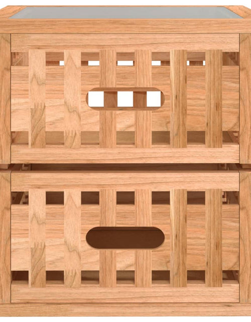 Загрузите изображение в средство просмотра галереи, Dulap noptieră, 34x34x34 cm, lemn masiv de nuc - Lando
