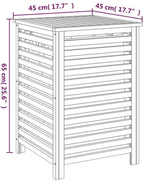 Încărcați imaginea în vizualizatorul Galerie, Coș de rufe, 45x45x65 cm, lemn masiv de nuc - Lando
