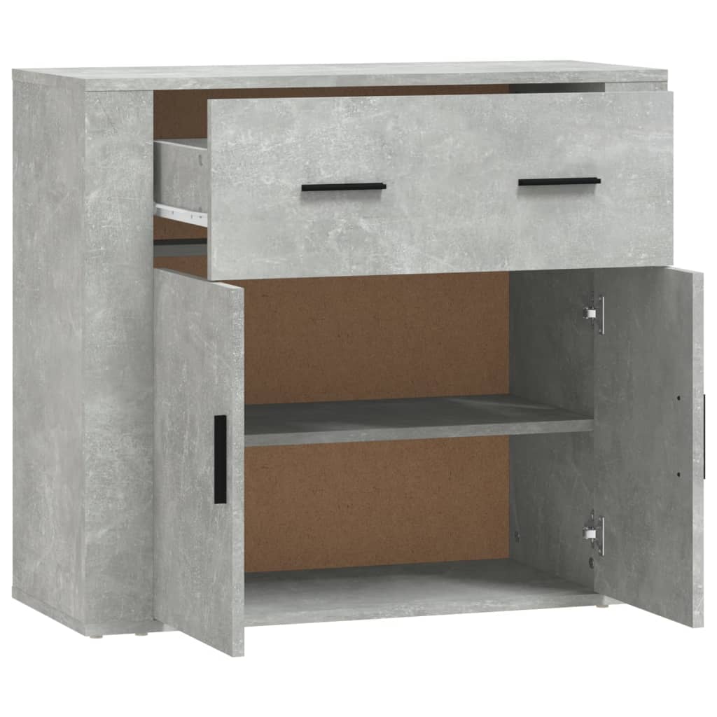 Servantă, gri beton, 80x33x70 cm, lemn prelucrat - Lando
