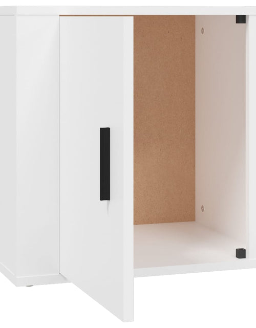 Încărcați imaginea în vizualizatorul Galerie, Noptiere, 2 buc., alb, 50x39x47 cm - Lando
