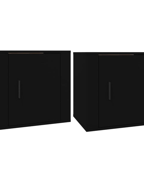 Încărcați imaginea în vizualizatorul Galerie, Noptiere, 2 buc., negru, 50x39x47 cm - Lando
