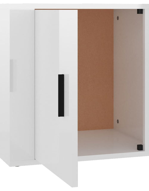 Încărcați imaginea în vizualizatorul Galerie, Noptieră, alb extralucios, 50x39x47 cm - Lando
