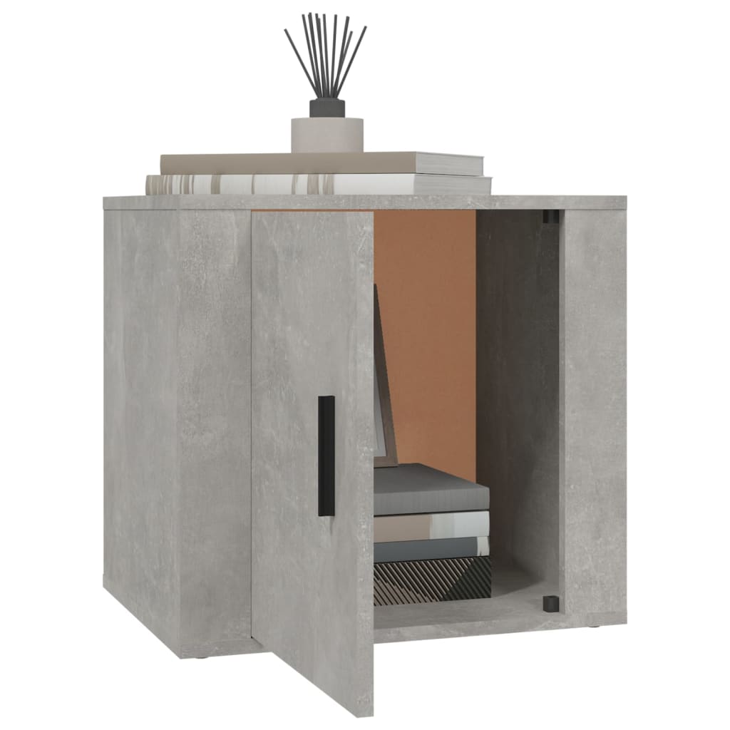 Noptiere, 2 buc., gri beton, 50x39x47 cm - Lando