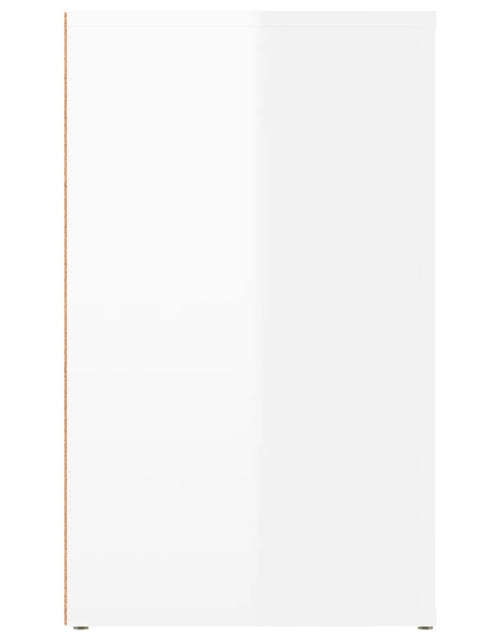 Încărcați imaginea în vizualizatorul Galerie, Noptieră, alb extralucios, 50x36x60 cm, lemn compozit - Lando
