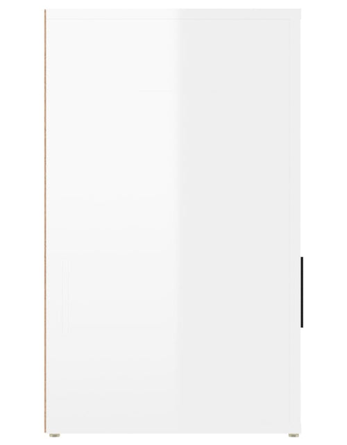 Încărcați imaginea în vizualizatorul Galerie, Noptieră, alb extralucios, 50x36x60 cm, lemn compozit - Lando
