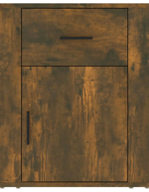 Загрузите изображение в средство просмотра галереи, Noptieră, stejar fumuriu, 50x36x60 cm, lemn compozit - Lando
