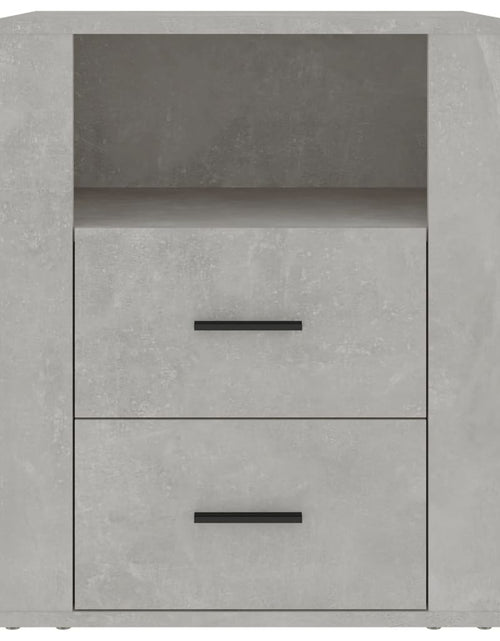Încărcați imaginea în vizualizatorul Galerie, Noptieră, gri beton, 50x36x60 cm, lemn prelucrat - Lando
