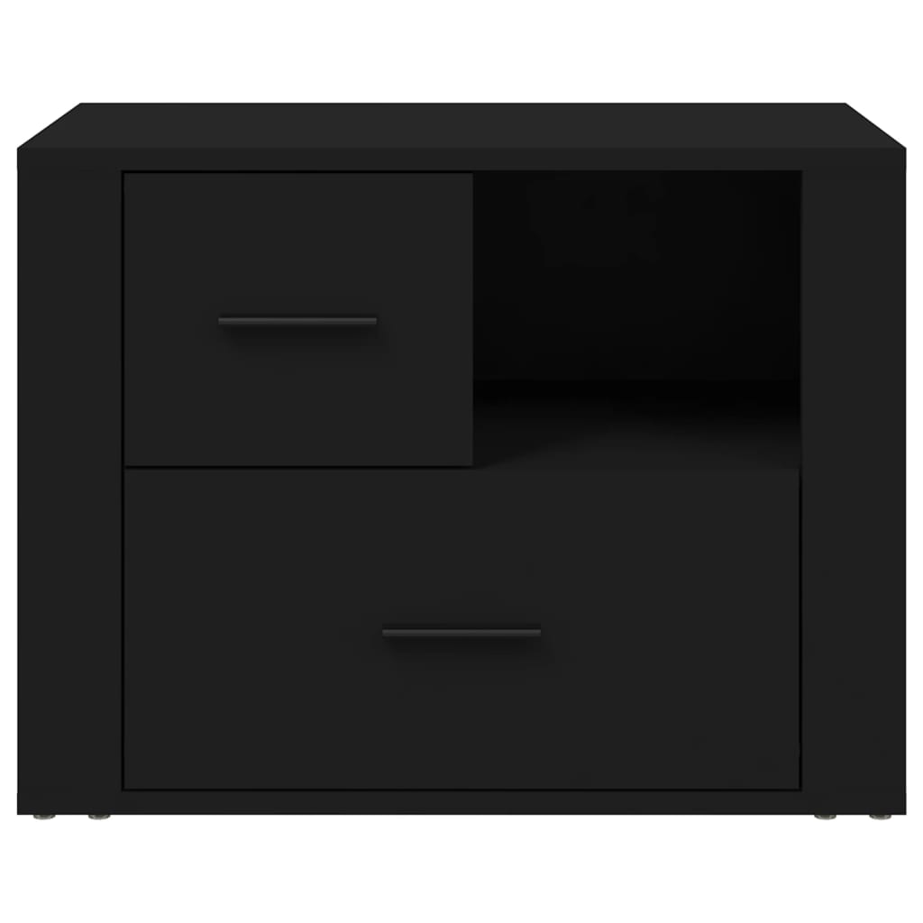 Noptieră, negru, 60x36x45 cm, lemn prelucrat - Lando