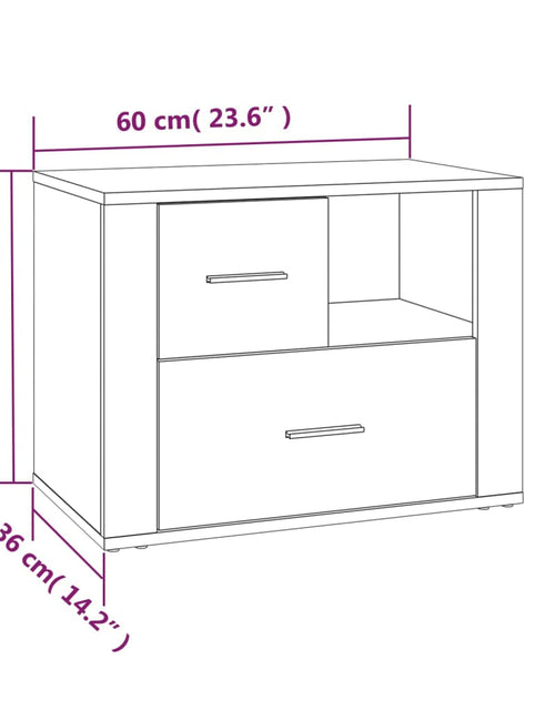 Загрузите изображение в средство просмотра галереи, Noptieră, stejar maro, 60x36x45 cm, lemn compozit - Lando
