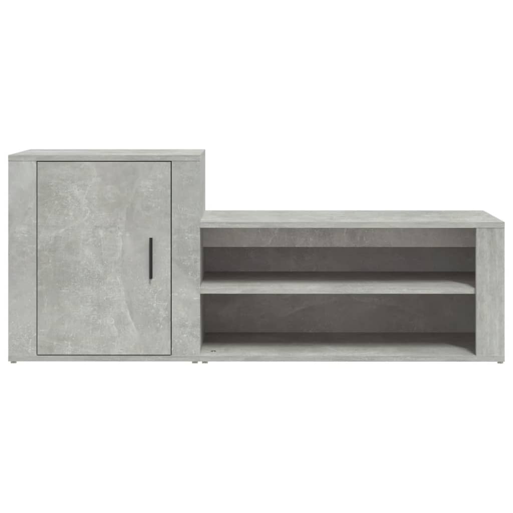Pantofar, gri beton, 130x35x54 cm, lemn compozit - Lando