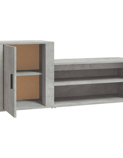 Încărcați imaginea în vizualizatorul Galerie, Pantofar, gri beton, 130x35x54 cm, lemn compozit - Lando
