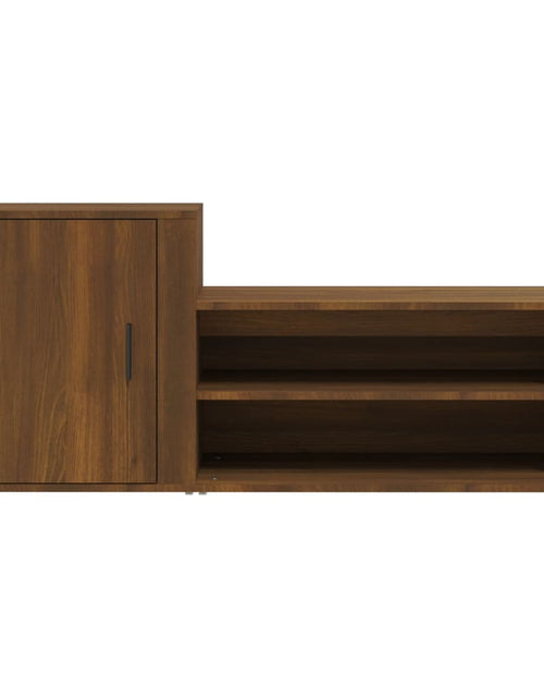 Încărcați imaginea în vizualizatorul Galerie, Pantofar, stejar maro, 130x35x54 cm, lemn compozit - Lando
