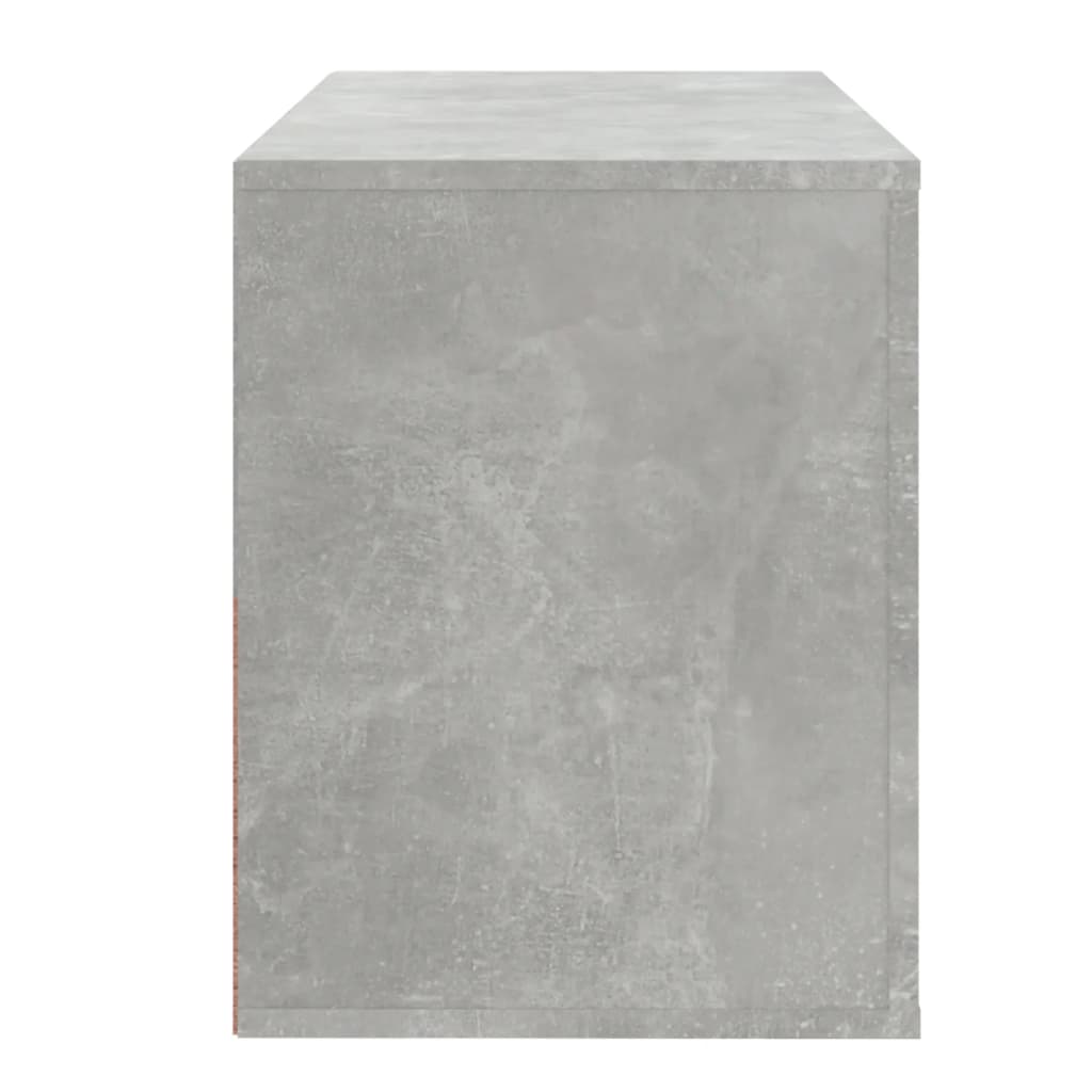 Pantofar, gri beton, 80x35x45 cm, lemn prelucrat - Lando