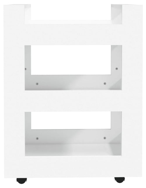 Загрузите изображение в средство просмотра галереи, Cărucior de birou, alb, 60x45x80 cm, lemn prelucrat - Lando
