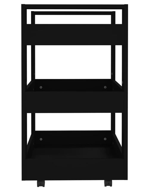 Încărcați imaginea în vizualizatorul Galerie, Cărucior de bucătărie, negru, 60x45x80 cm, lemn prelucrat - Lando
