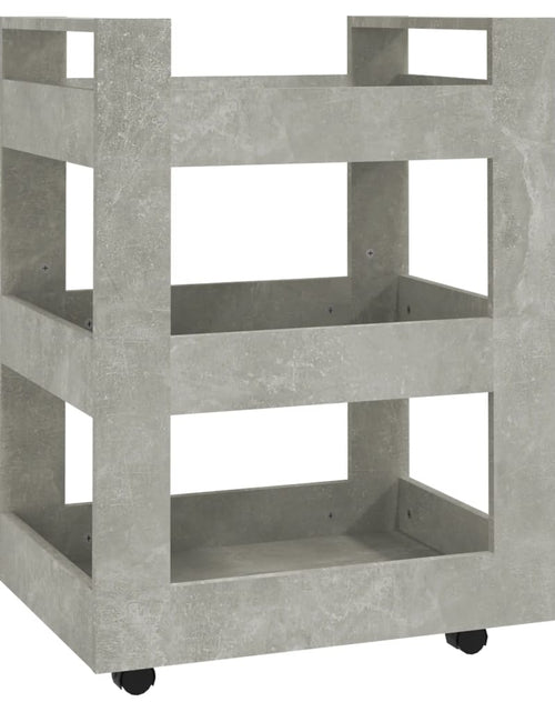 Загрузите изображение в средство просмотра галереи, Cărucior de bucătărie gri beton 60x45x80 cm lemn prelucrat - Lando
