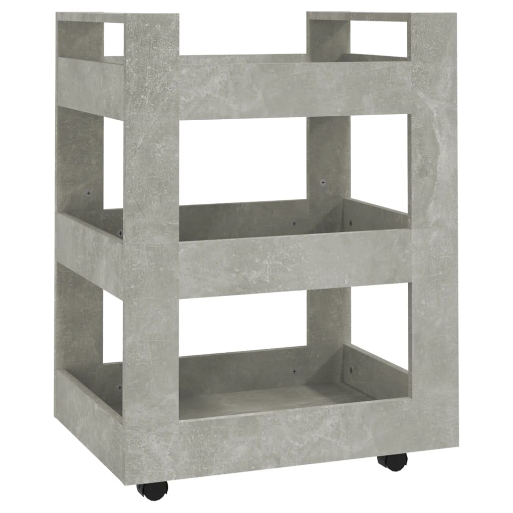 Cărucior de bucătărie gri beton 60x45x80 cm lemn prelucrat - Lando