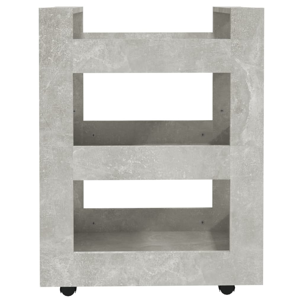 Cărucior de bucătărie gri beton 60x45x80 cm lemn prelucrat - Lando