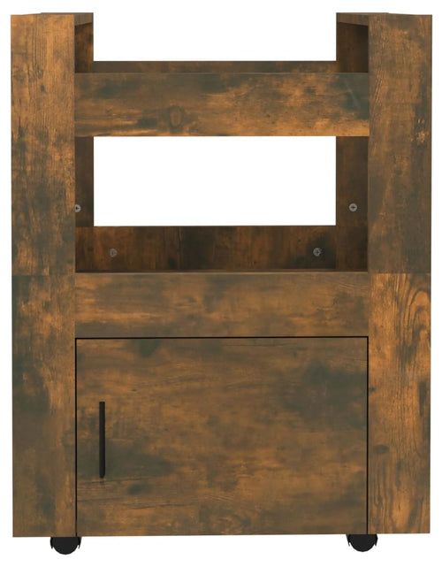 Загрузите изображение в средство просмотра галереи, Cărucior de bucătărie stejar fumuriu 60x45x80 cm lemn prelucrat - Lando

