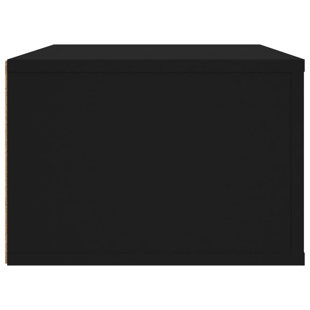 Dulap TV suspendat, negru, 80x36x25 cm, lemn compozit Lando - Lando