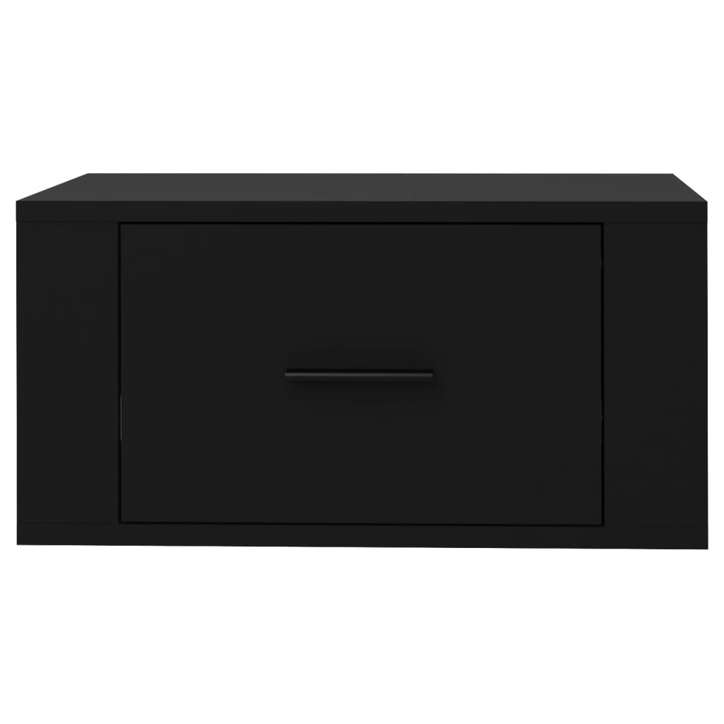 Noptiere de perete, 2 buc., negru, 50x36x25 cm - Lando