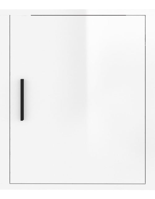 Загрузите изображение в средство просмотра галереи, Noptieră de perete, alb extralucios, 50x30x47 cm - Lando
