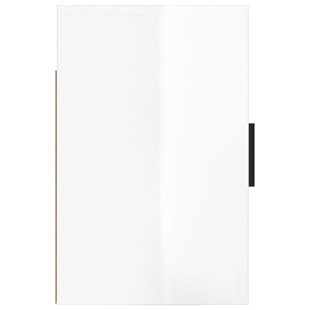 Noptiere de perete, 2 buc., alb extralucios, 50x30x47 cm - Lando