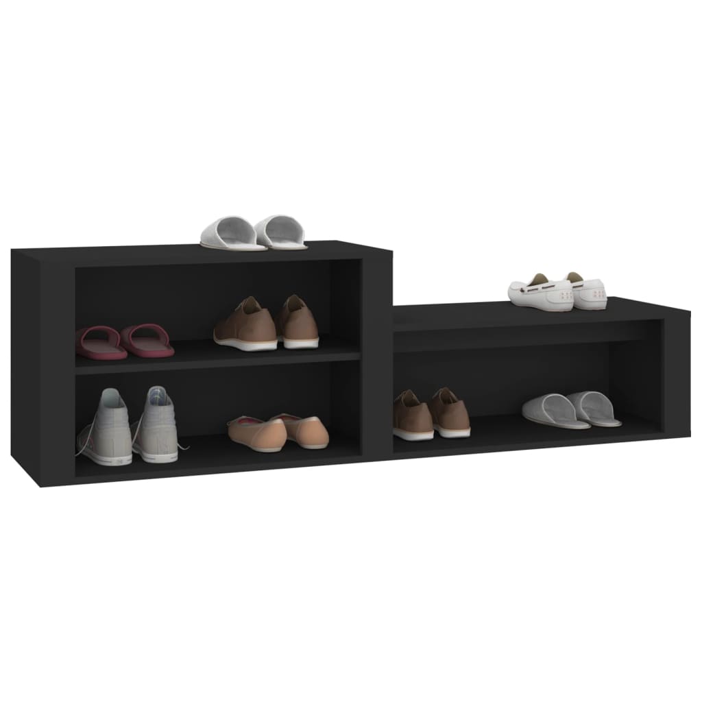 Pantofar, negru, 150x35x45 cm, lemn prelucrat - Lando