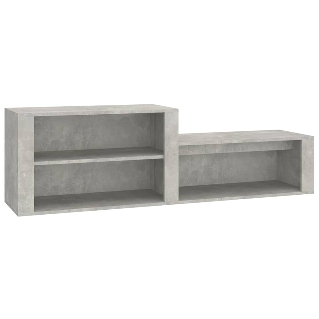 Pantofar, gri beton, 150x35x45 cm, lemn prelucrat - Lando