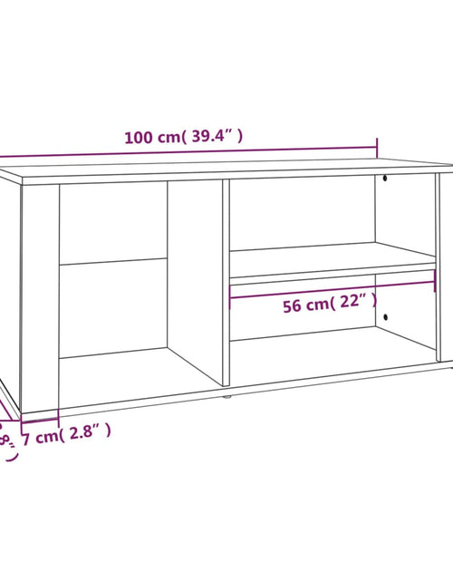 Încărcați imaginea în vizualizatorul Galerie, Pantofar, stejar fumuriu, 100x35x45 cm, lemn prelucrat - Lando
