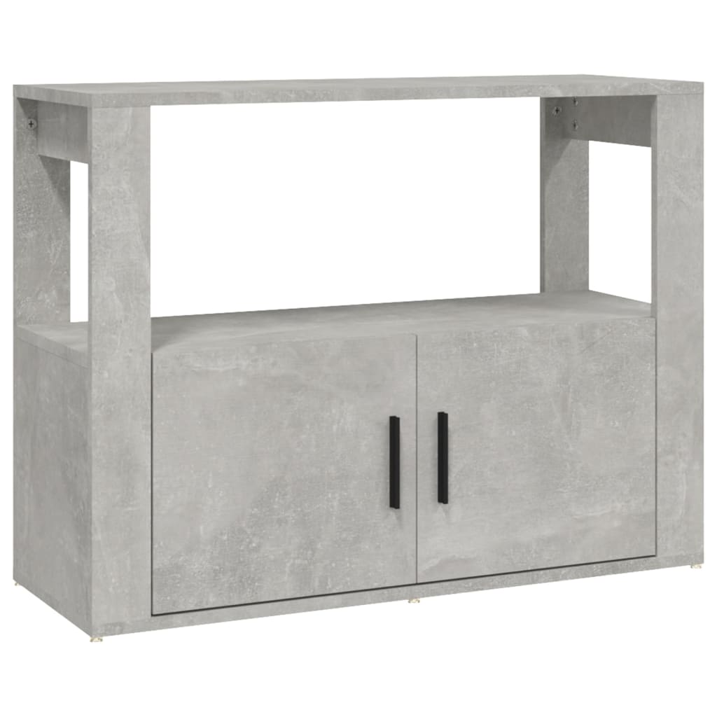 Servantă, gri beton, 80x30x60 cm, lemn prelucrat Lando - Lando
