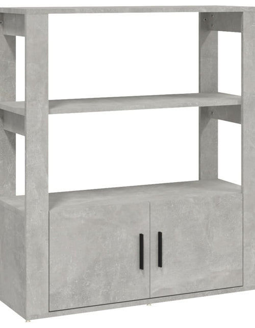Загрузите изображение в средство просмотра галереи, Servantă, gri beton, 80x30x90 cm, lemn prelucrat Lando - Lando
