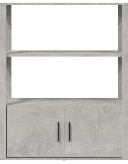 Загрузите изображение в средство просмотра галереи, Servantă, gri beton, 80x30x90 cm, lemn prelucrat Lando - Lando
