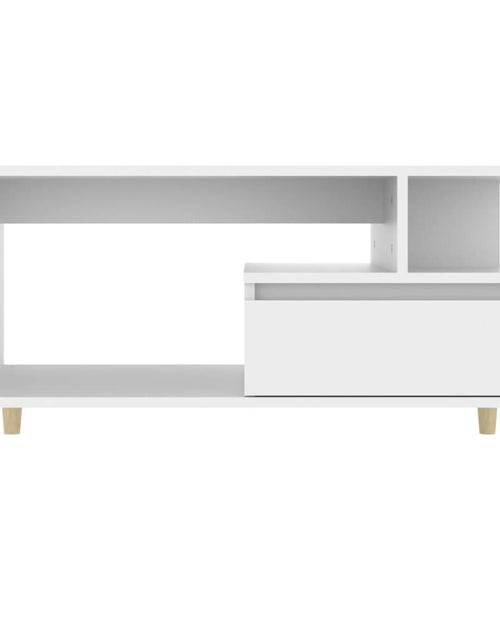 Încărcați imaginea în vizualizatorul Galerie, Măsuță de cafea, alb, 90x49x45 cm, lemn prelucrat Lando - Lando
