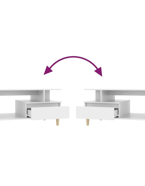 Загрузите изображение в средство просмотра галереи, Măsuță de cafea, alb, 90x49x45 cm, lemn prelucrat Lando - Lando
