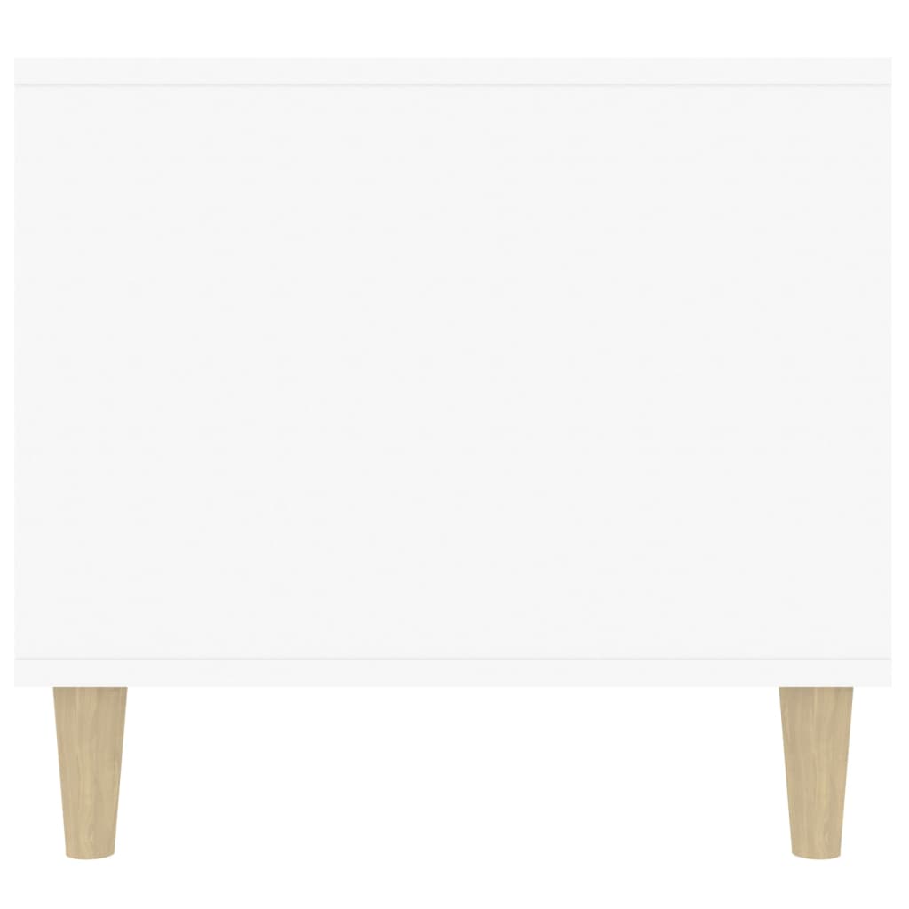 Măsuță de cafea, alb extralucios, 90x49x45 cm, lemn compozit Lando - Lando