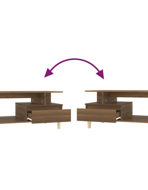 Загрузите изображение в средство просмотра галереи, Măsuță de cafea, stejar maro, 90x49x45 cm, lemn prelucrat Lando - Lando

