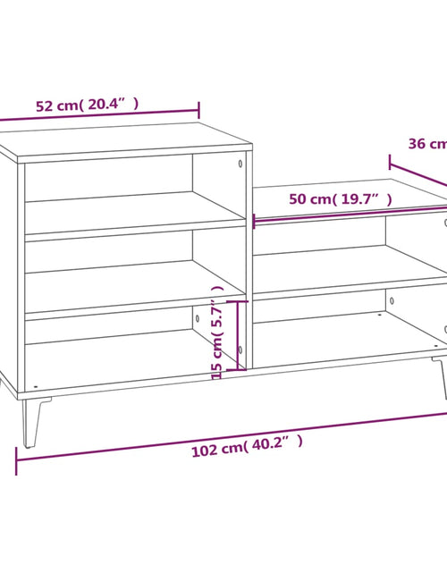 Загрузите изображение в средство просмотра галереи, Pantofar, gri sonoma, 102x36x60 cm, lemn prelucrat - Lando
