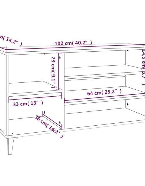 Загрузите изображение в средство просмотра галереи, Pantofar, gri beton, 102x36x60 cm, lemn prelucrat - Lando
