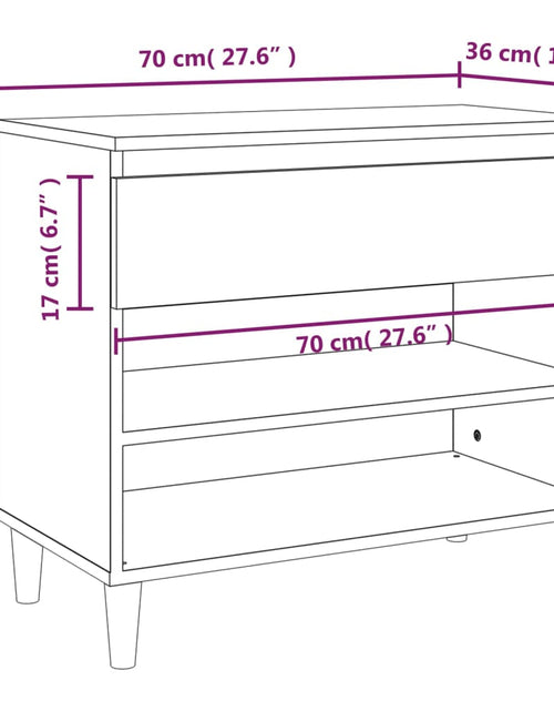 Încărcați imaginea în vizualizatorul Galerie, Pantofar, stejar fumuriu, 70x36x60 cm, lemn prelucrat - Lando
