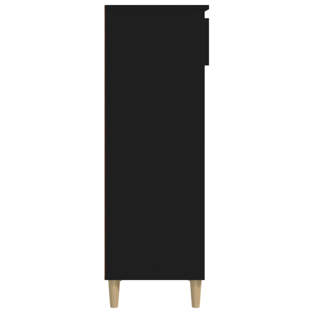 Pantofar, negru, 40x36x105 cm, lemn compozit - Lando