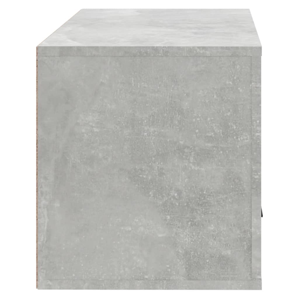 Pantofar de perete, gri beton, 70x35x38 cm, lemn prelucrat - Lando