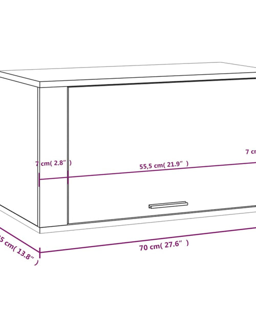 Încărcați imaginea în vizualizatorul Galerie, Pantofar de perete, stejar fumuriu, 70x35x38 cm, lemn prelucrat - Lando
